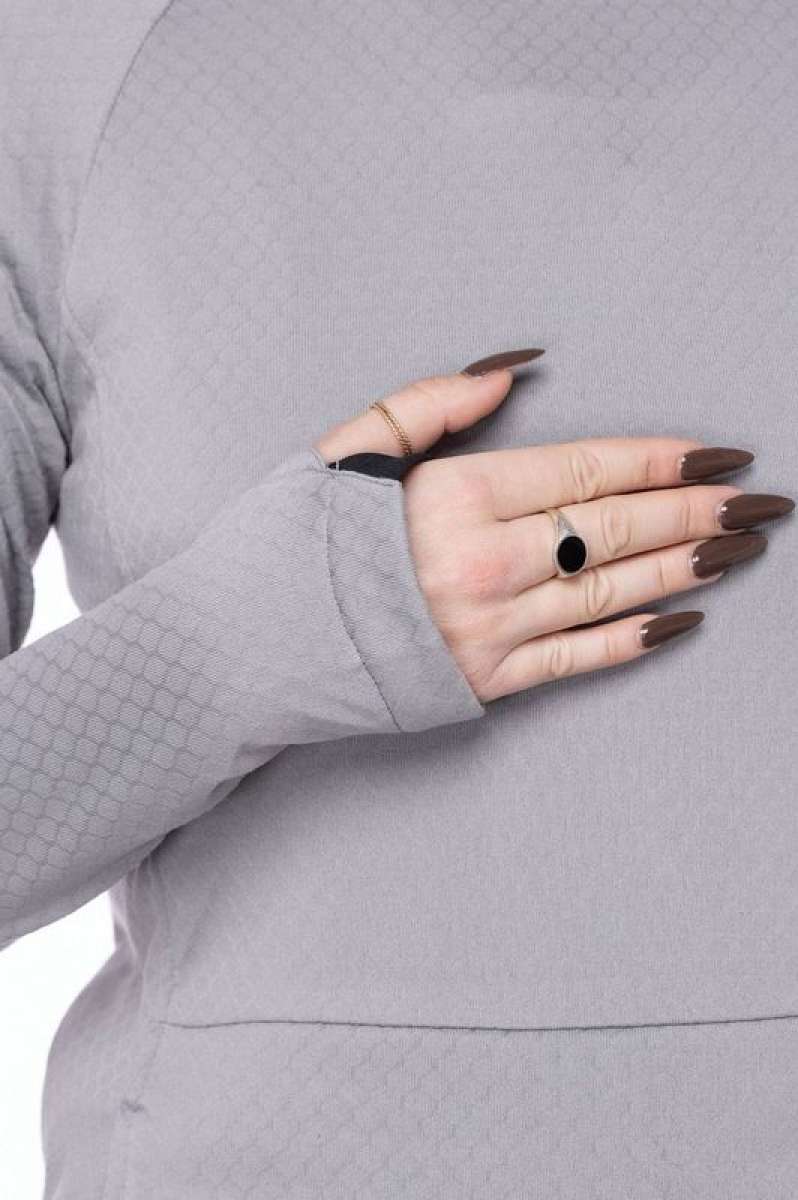 686 Ladies Mission Grid Fleece Hoodie 2023 - Image 5