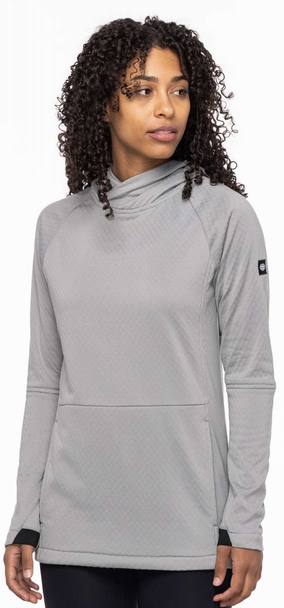 686 Ladies Mission Grid Fleece Hoodie 2023 - Image 8