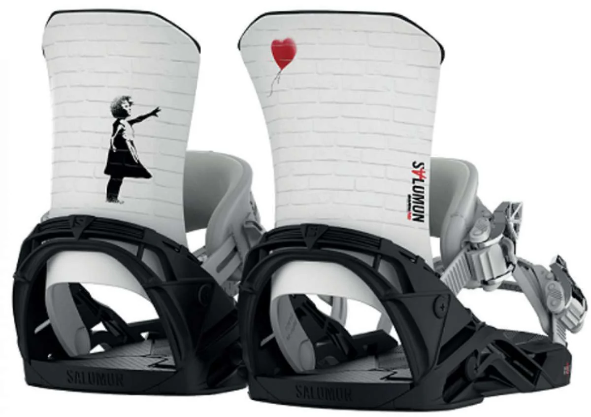 Salomon x Banksy (Brandalised) Women's District Love Snowboard Bindings 2023