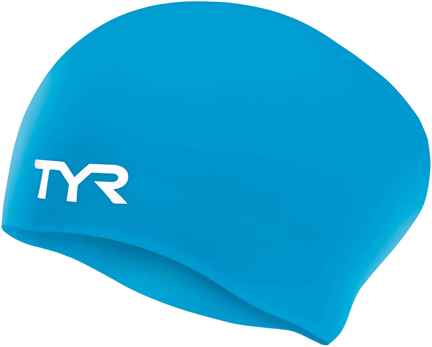 TYR Long Hair Wrinkle-Free Silicone Adult Swim Cap - Image 3