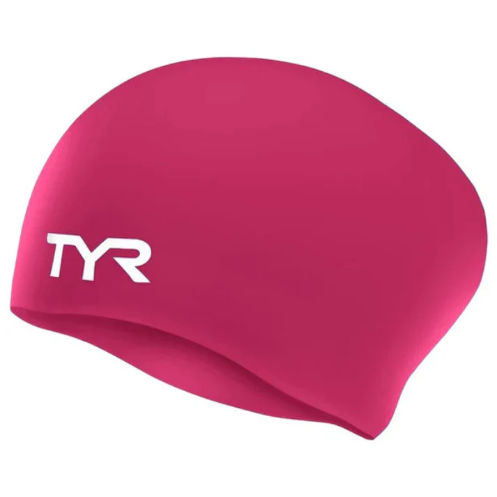TYR Long Hair Wrinkle-Free Silicone Adult Swim Cap - Image 7